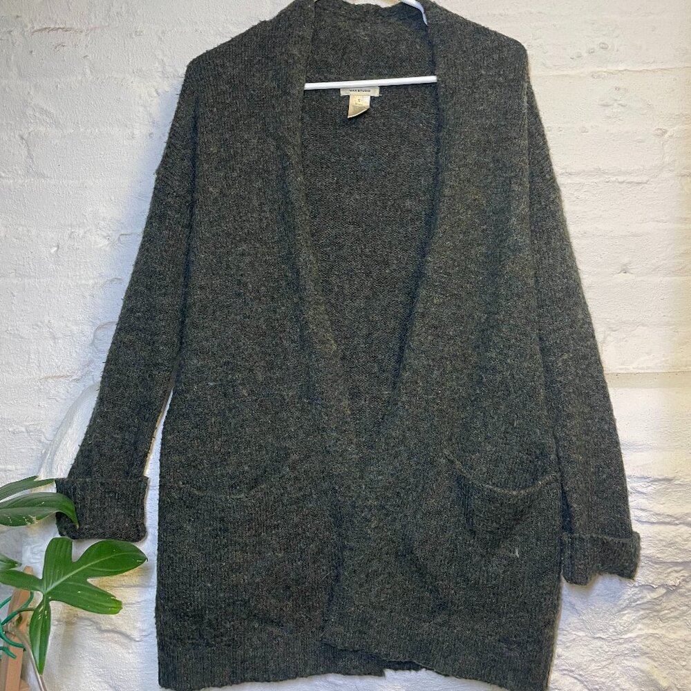 Max Studio oversized grey cardigan